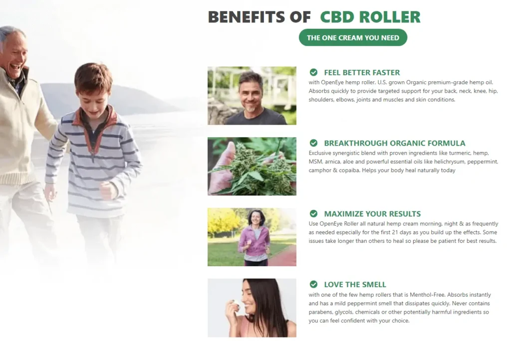 Open Eye CBD Pain Relief Roller