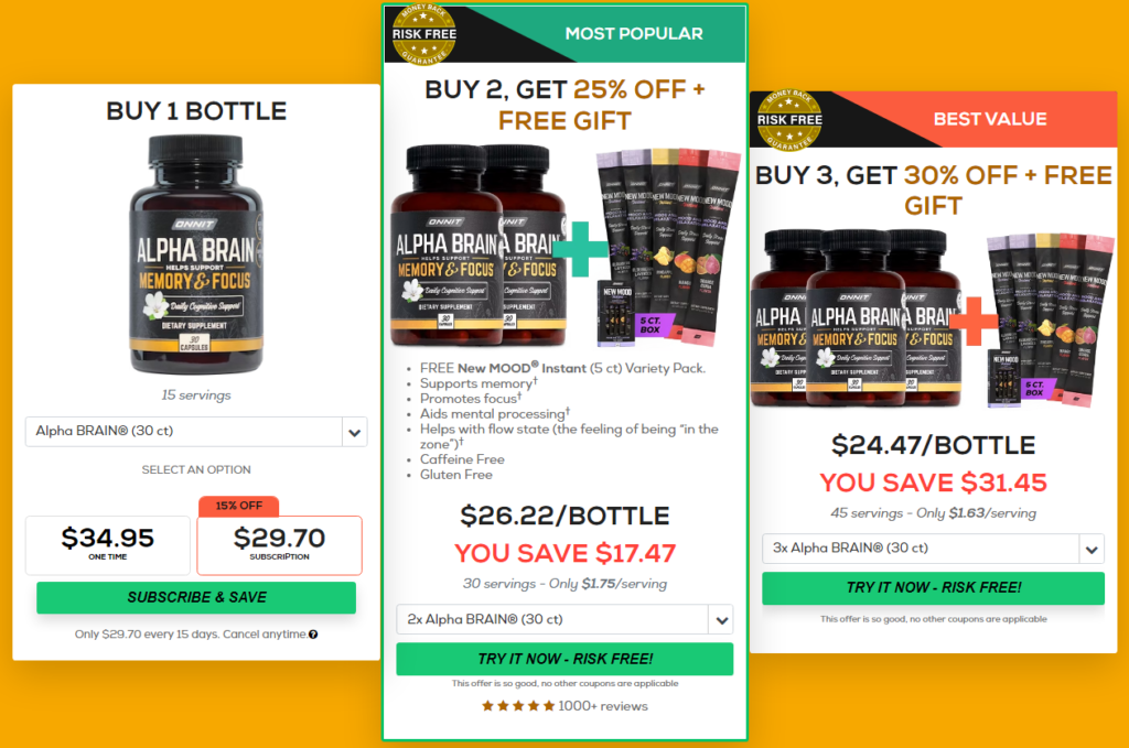 Onnit Alpha Brain Bundle